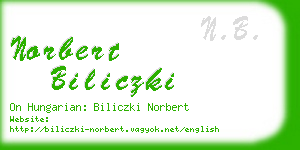 norbert biliczki business card